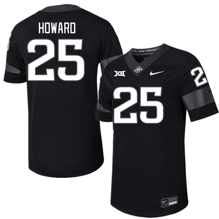 Men #25 Trevon Howard Iowa State Cyclones College Football Jerseys Stitched-Black